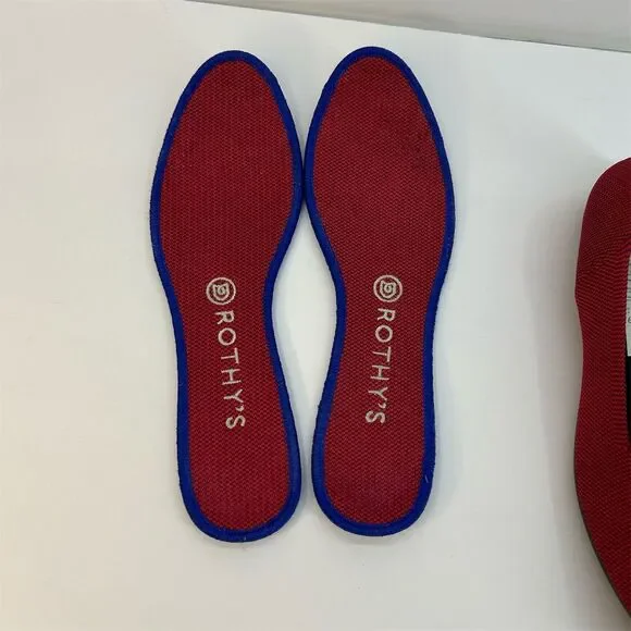 Rothy's Women's Loafer Size 9 Red Flats Eco-Friendly Casual Shoes - Picture 10 of 14